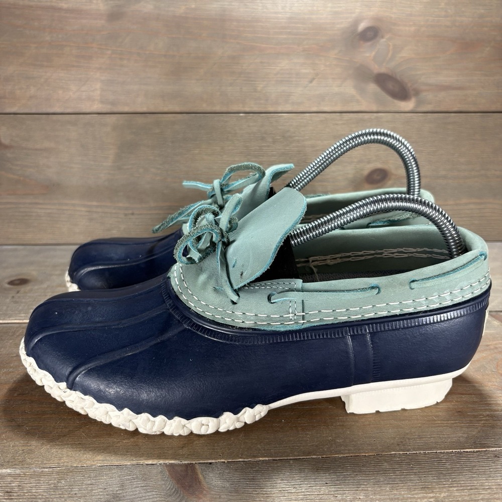Ll bean moc boots womens size 7 shoes blue green waterproof snow shoes